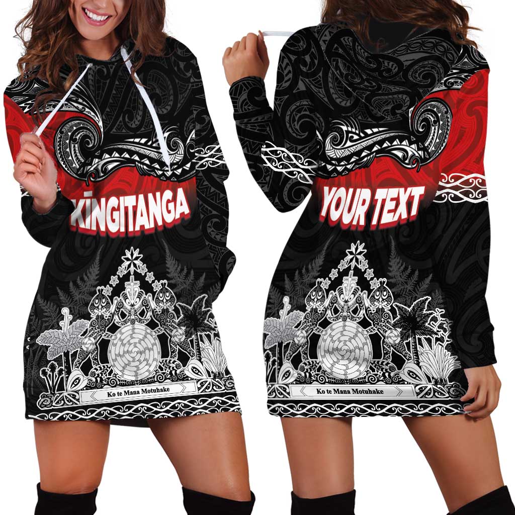 Personalised Maori King Movement Hoodie Dress Te Paki-o-Matariki with Silver Ferns and Polynesian Art Tattoo LT03 - Polynesian Pride