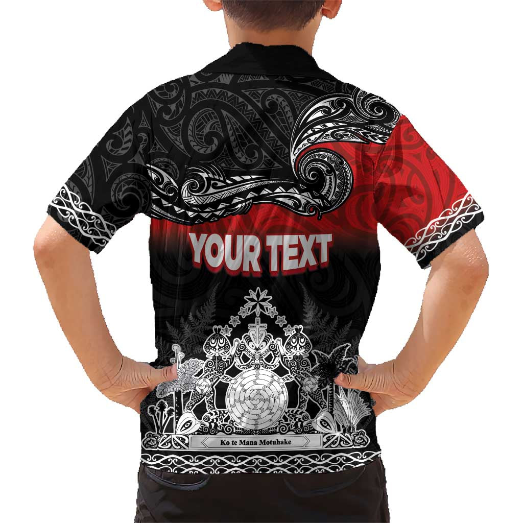 Personalised Maori King Movement Kid Hawaiian Shirt Te Paki-o-Matariki with Silver Ferns and Polynesian Art Tattoo LT03 - Polynesian Pride