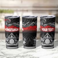 Personalised Maori King Movement Tumbler Cup Te Paki-o-Matariki with Silver Ferns and Polynesian Art Tattoo LT03 - Polynesian Pride