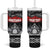 Personalised Maori King Movement Tumbler With Handle Te Paki-o-Matariki with Silver Ferns and Polynesian Art Tattoo LT03