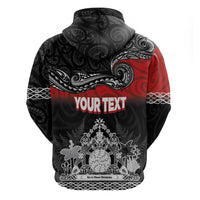 Personalised Maori King Movement Zip Hoodie Te Paki-o-Matariki with Silver Ferns and Polynesian Art Tattoo LT03 - Polynesian Pride