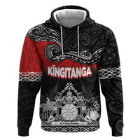 Personalised Maori King Movement Zip Hoodie Te Paki-o-Matariki with Silver Ferns and Polynesian Art Tattoo LT03 Pullover Hoodie Red - Polynesian Pride