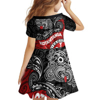 Maori Kotahitanga Family Matching Off Shoulder Maxi Dress and Hawaiian Shirt Aotearoa Spirit with Maori Mask and Polynesian Art Tattoo LT03 - Polynesian Pride