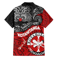 Maori Kotahitanga Family Matching Off Shoulder Maxi Dress and Hawaiian Shirt Aotearoa Spirit with Maori Mask and Polynesian Art Tattoo LT03 - Polynesian Pride