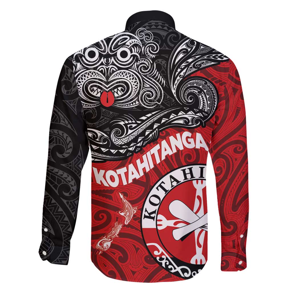 Maori Kotahitanga Family Matching Summer Maxi Dress and Hawaiian Shirt Aotearoa Spirit with Maori Mask and Polynesian Art Tattoo LT03 - Polynesian Pride