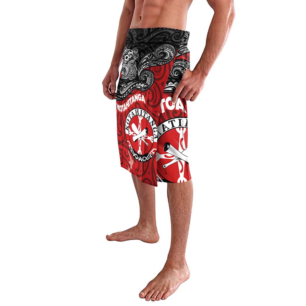 Maori Kotahitanga Lavalava Aotearoa Spirit with Maori Mask and Polynesian Art Tattoo