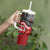 Maori Kotahitanga Tumbler With Handle Aotearoa Spirit with Maori Mask and Polynesian Art Tattoo LT03