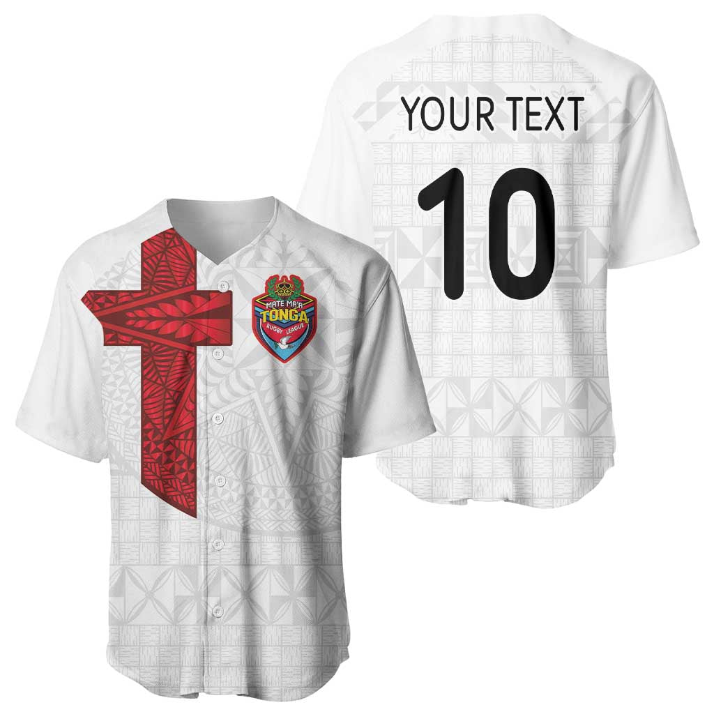 Custom Tonga Ngatu Art Rugby Mate Ma'a Baseball Jersey - Polynesian Pride