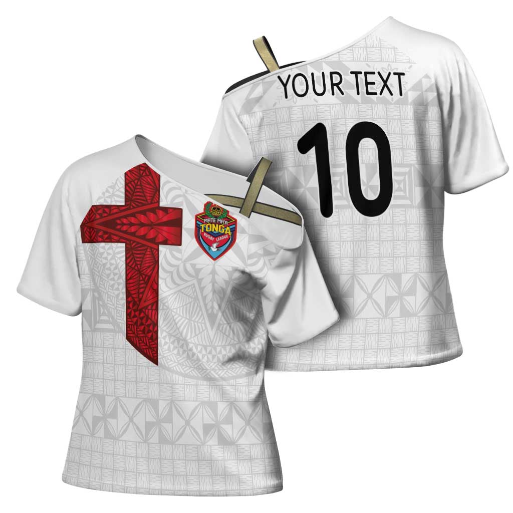 Custom Tonga Ngatu Art Rugby Mate Ma'a Cross Shoulder Shirt - Polynesian Pride