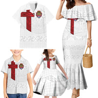 Custom Tonga Ngatu Art Rugby Mate Ma'a Family Matching Mermaid Dress and Hawaiian Shirt - Polynesian Pride
