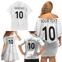 Custom Tonga Ngatu Art Rugby Mate Ma'a Family Matching Off Shoulder Short Dress and Hawaiian Shirt - Polynesian Pride