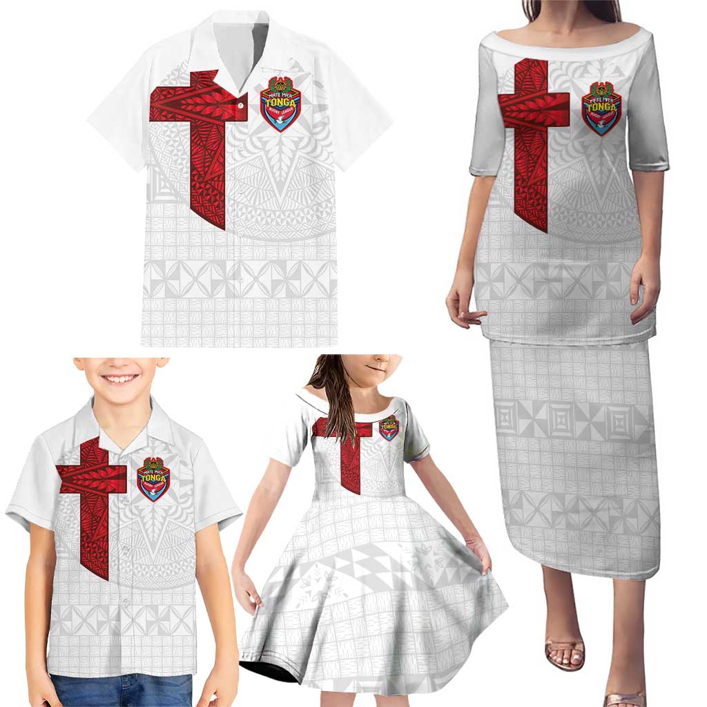 Custom Tonga Ngatu Art Rugby Mate Ma'a Family Matching Puletasi and Hawaiian Shirt - Polynesian Pride
