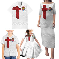 Custom Tonga Ngatu Art Rugby Mate Ma'a Family Matching Puletasi and Hawaiian Shirt - Polynesian Pride