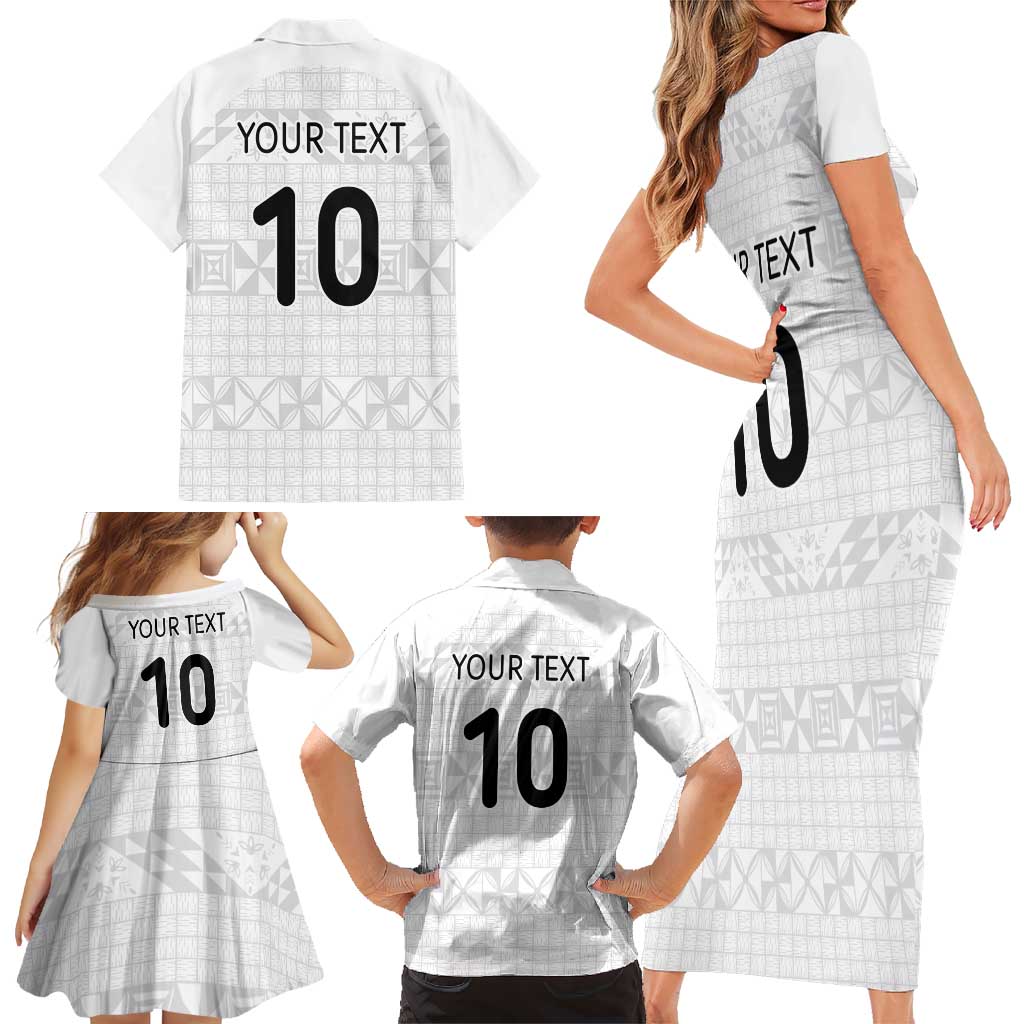 Custom Tonga Ngatu Art Rugby Mate Ma'a Family Matching Short Sleeve Bodycon Dress and Hawaiian Shirt LT03 - Polynesian Pride