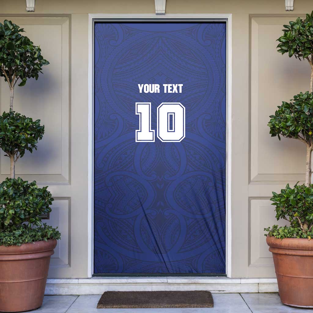 Custom Samoa Rugby Door Cover Pacific Motifs - Polynesian Pride