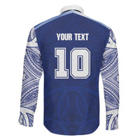 Custom Samoa Rugby Family Matching Off Shoulder Maxi Dress and Hawaiian Shirt Pacific Motifs - Polynesian Pride