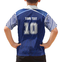 Custom Samoa Rugby Family Matching Off Shoulder Short Dress and Hawaiian Shirt Pacific Motifs - Polynesian Pride