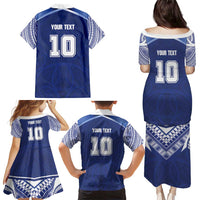 Custom Samoa Rugby Family Matching Puletasi and Hawaiian Shirt Pacific Motifs - Polynesian Pride