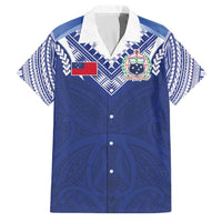 Custom Samoa Rugby Family Matching Short Sleeve Bodycon Dress and Hawaiian Shirt Pacific Motifs - Polynesian Pride
