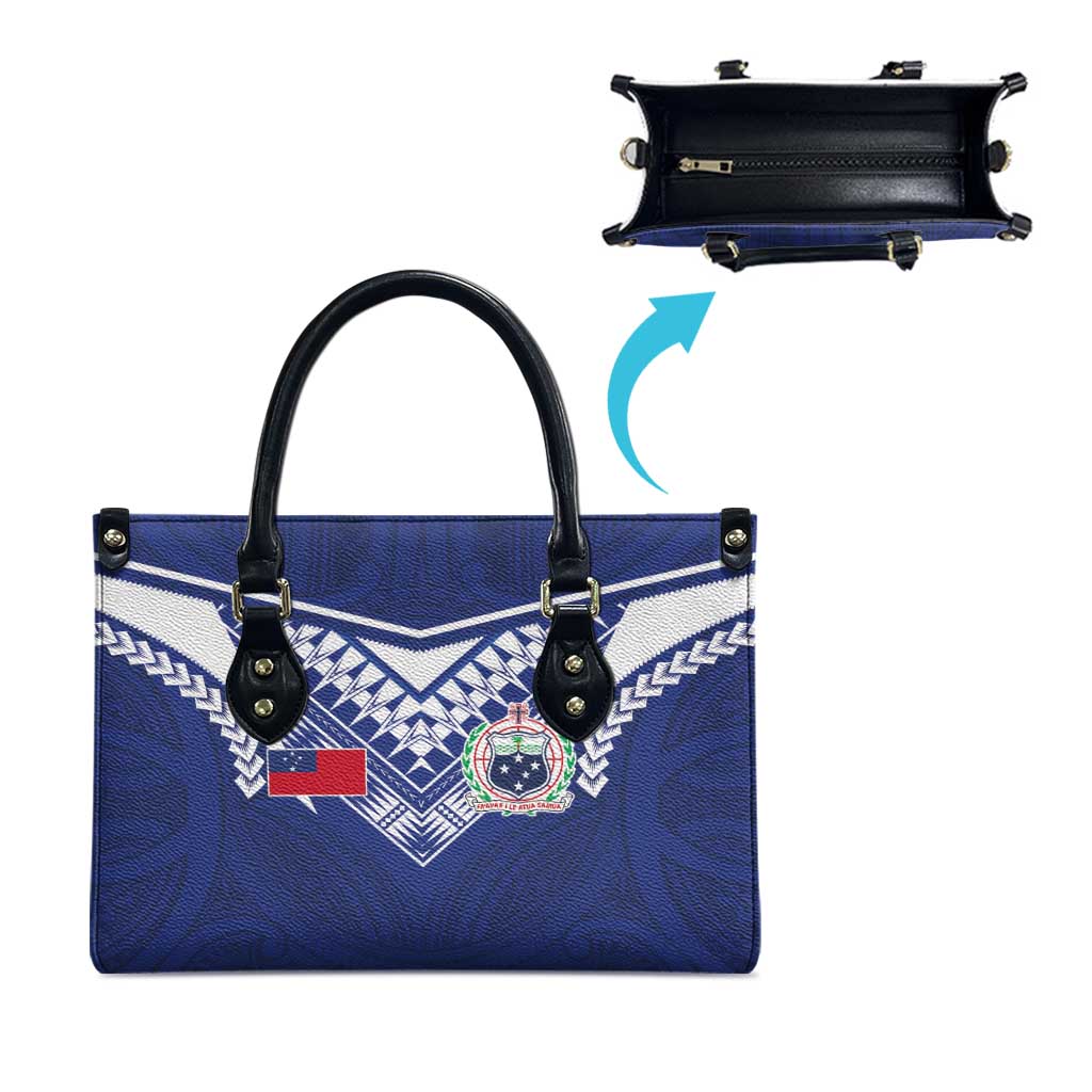 Samoa Rugby Leather Bag Pacific Motifs - Polynesian Pride