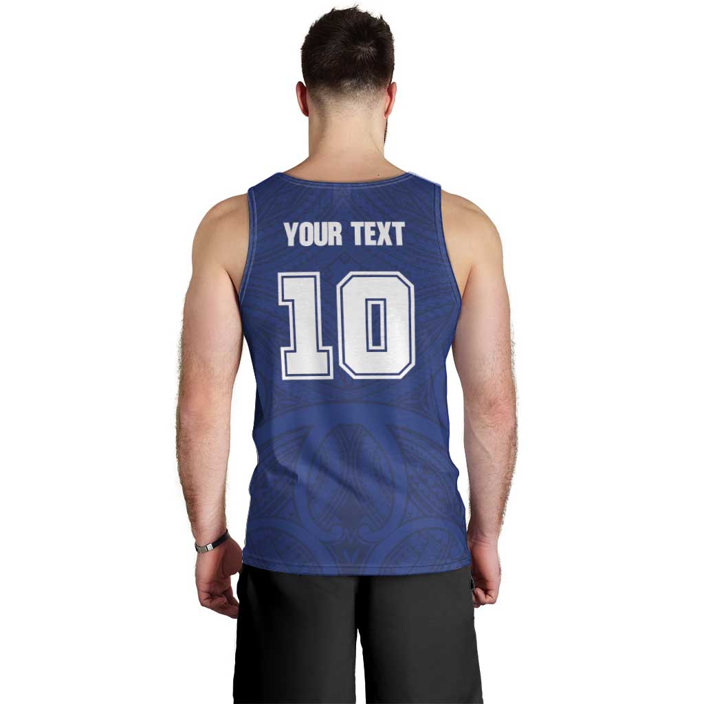 Custom Samoa Rugby Men Tank Top Pacific Motifs - Polynesian Pride