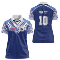 Custom Samoa Rugby Women Polo Shirt Pacific Motifs - Polynesian Pride