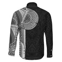 Samoan Tatau Family Matching Off Shoulder Short Dress and Hawaiian Shirt Art Tribal Traditional Tattoos LT03 - Polynesian Pride