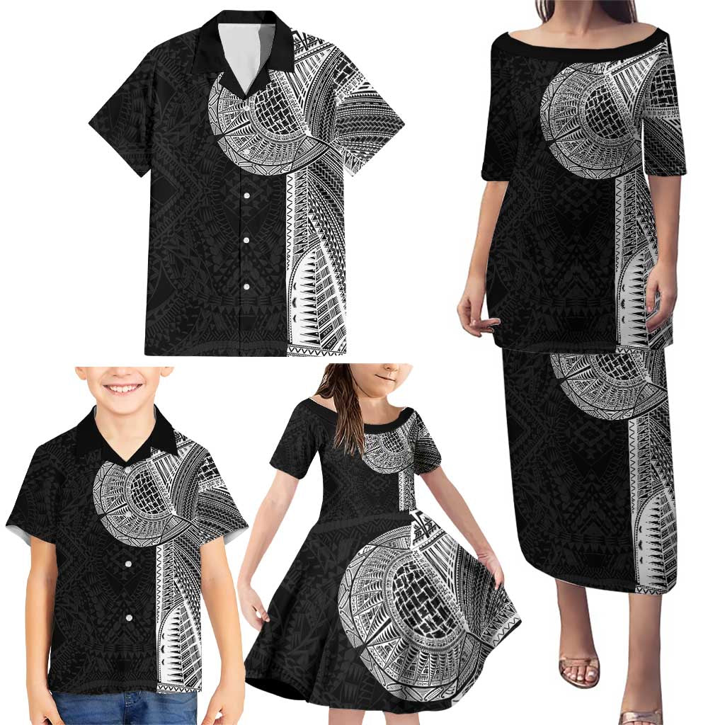 Samoan Tatau Family Matching Puletasi and Hawaiian Shirt Art Tribal Traditional Tattoos - Polynesian Pride