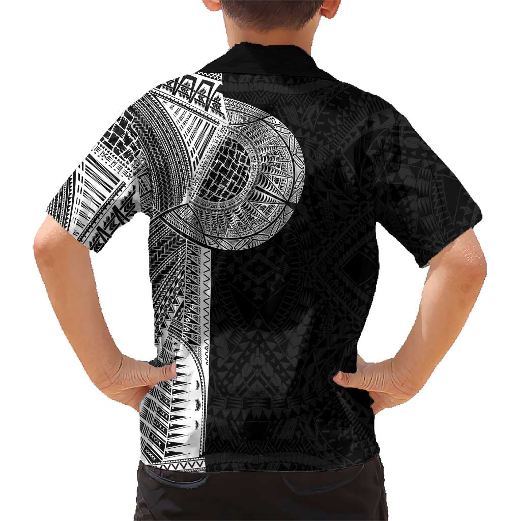 Samoan Tatau Family Matching Short Sleeve Bodycon Dress and Hawaiian Shirt Art Tribal Traditional Tattoos LT03 - Polynesian Pride