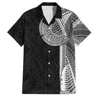 Samoan Tatau Family Matching Tank Maxi Dress and Hawaiian Shirt Art Tribal Traditional Tattoos LT03 Dad's Shirt - Short Sleeve Black - Polynesian Pride