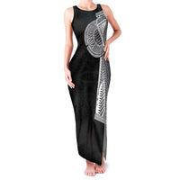 Samoan Tatau Family Matching Tank Maxi Dress and Hawaiian Shirt Art Tribal Traditional Tattoos LT03 Mom's Dress Black - Polynesian Pride