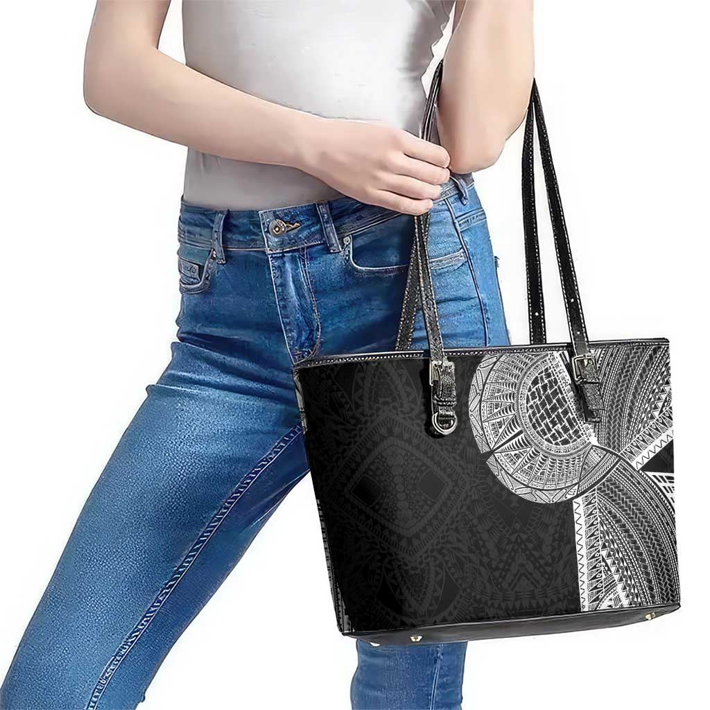 Samoan Tatau Leather Tote Bag Art Tribal Traditional Tattoos - Polynesian Pride