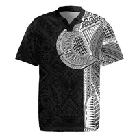Samoan Tatau Rugby Jersey Art Tribal Traditional Tattoos LT03 Black - Polynesian Pride