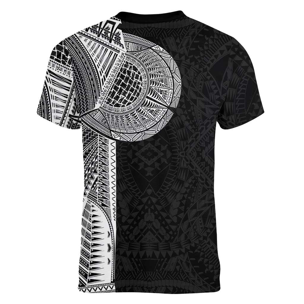 Samoan Tatau Women V-Neck T-Shirt Art Tribal Traditional Tattoos - Polynesian Pride