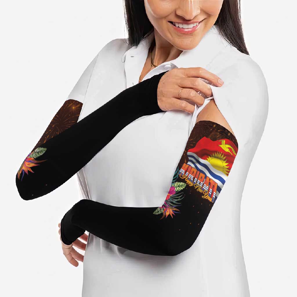 Kiribati Flag and Fireworks Arm Sleeves First Place Welcome the New Year LT03 - Polynesian Pride