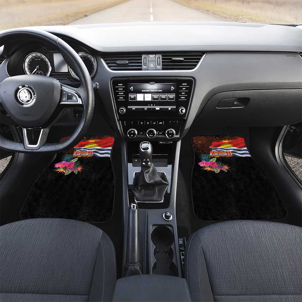 Kiribati Flag and Fireworks Car Mats First Place Welcome the New Year - Polynesian Pride
