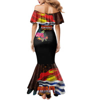 Kiribati Flag and Fireworks Family Matching Mermaid Dress and Hawaiian Shirt First Place Welcome the New Year LT03 - Polynesian Pride
