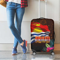Kiribati Flag and Fireworks Luggage Cover First Place Welcome the New Year LT03 - Polynesian Pride