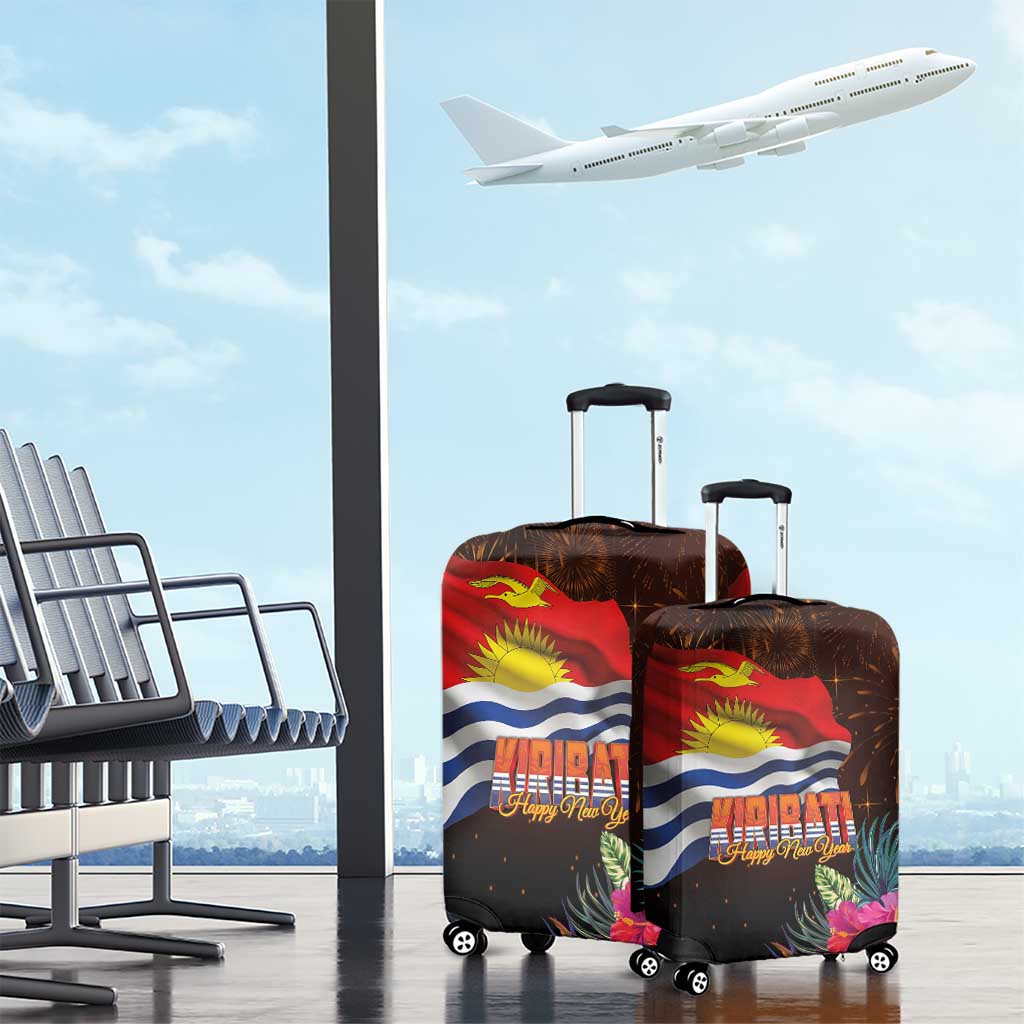 Kiribati Flag and Fireworks Luggage Cover First Place Welcome the New Year LT03 - Polynesian Pride