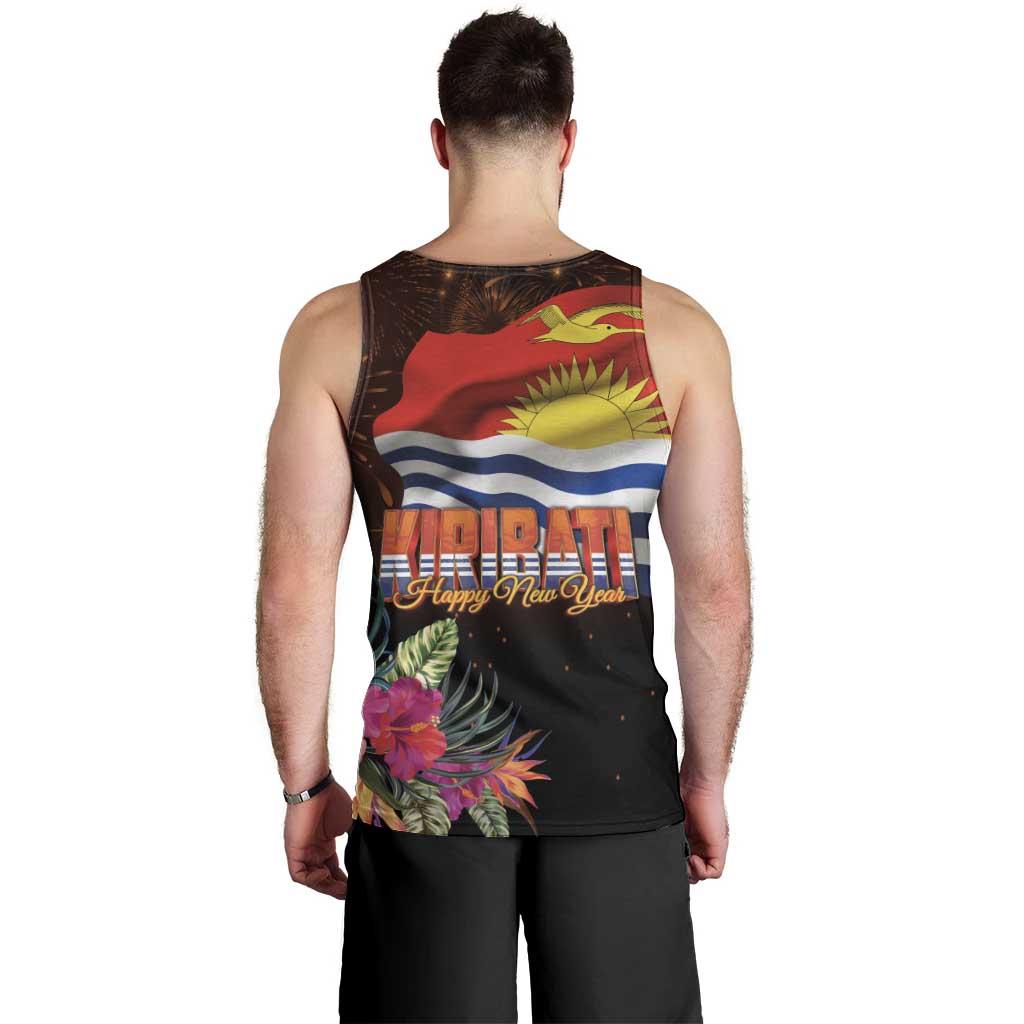 Kiribati Flag and Fireworks Men Tank Top First Place Welcome the New Year LT03 - Polynesian Pride