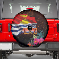 Kiribati Flag and Fireworks Spare Tire Cover First Place Welcome the New Year LT03 - Polynesian Pride