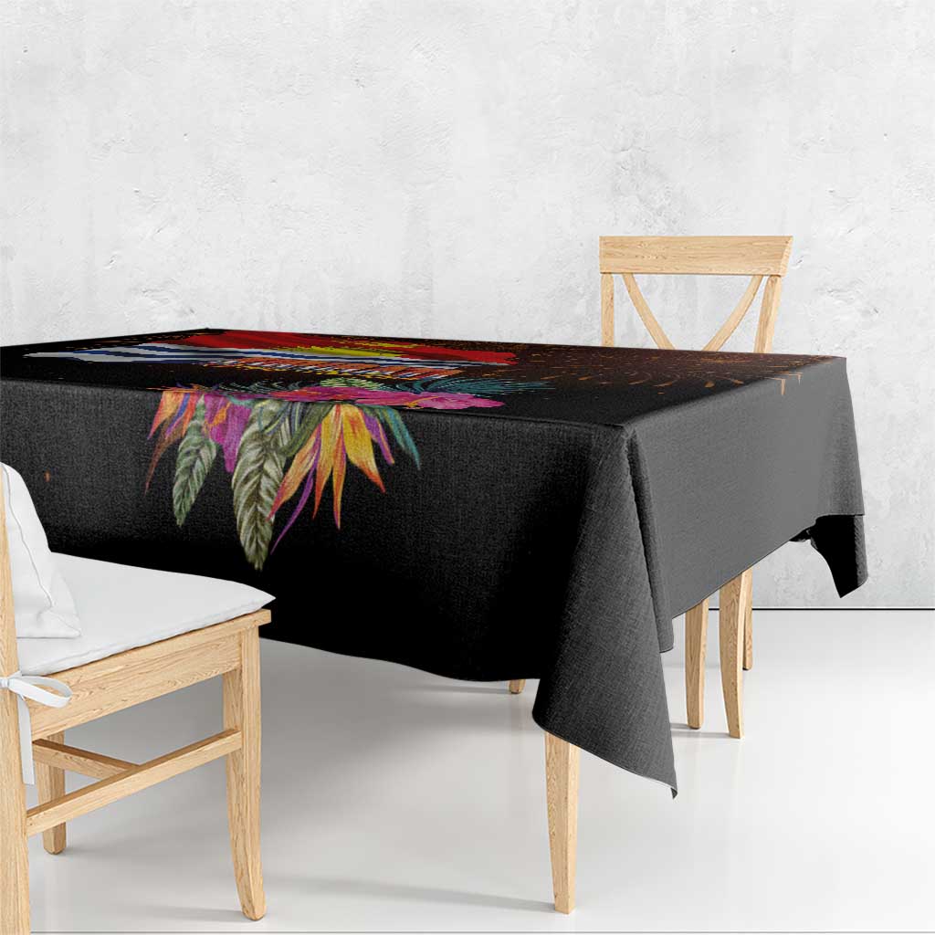 Kiribati Flag and Fireworks Tablecloth First Place Welcome the New Year - Polynesian Pride
