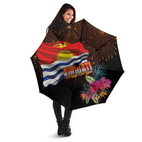 Kiribati Flag and Fireworks Umbrella First Place Welcome the New Year LT03 - Polynesian Pride