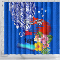 Personalised Samoa 62nd Anniversary Independence Day Shower Curtain Samoan Tribal Flag Style LT03 - Polynesian Pride