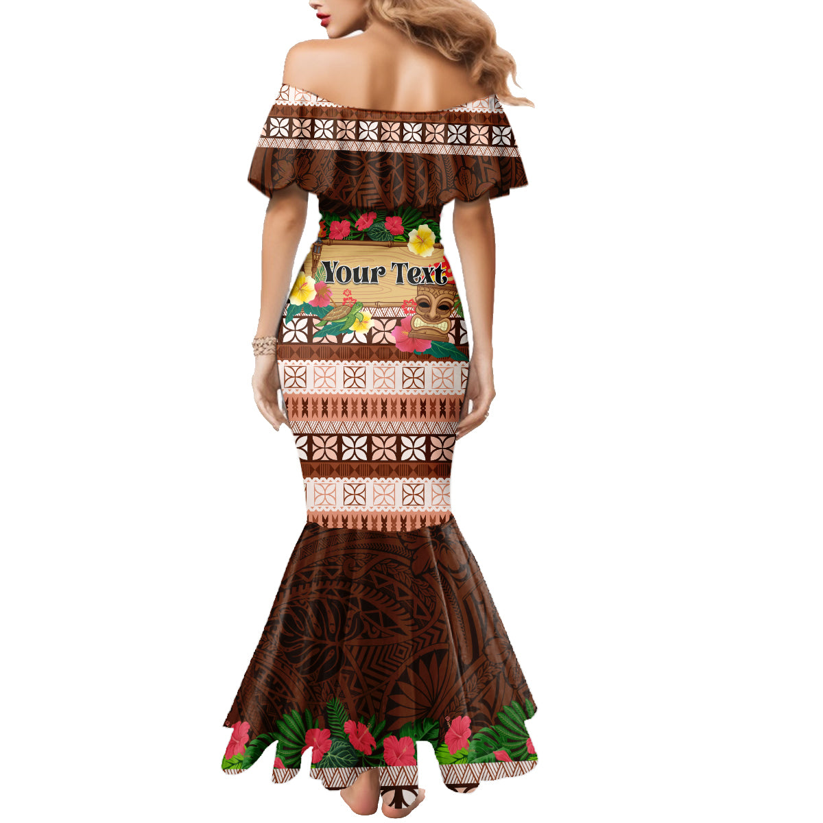 Pasifika Festival Auckland Family Matching Mermaid Dress and Hawaiian Shirt Polynesian Tribal with Pacific Pattern Brown Color LT03 - Polynesian Pride