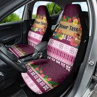 Pasifika Festival Auckland Car Seat Cover Polynesian Tribal with Pacific Pattern Pink Color LT03 - Polynesian Pride