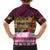 Pasifika Festival Auckland Family Matching Off Shoulder Maxi Dress and Hawaiian Shirt Polynesian Tribal with Pacific Pattern Pink Color LT03 - Polynesian Pride