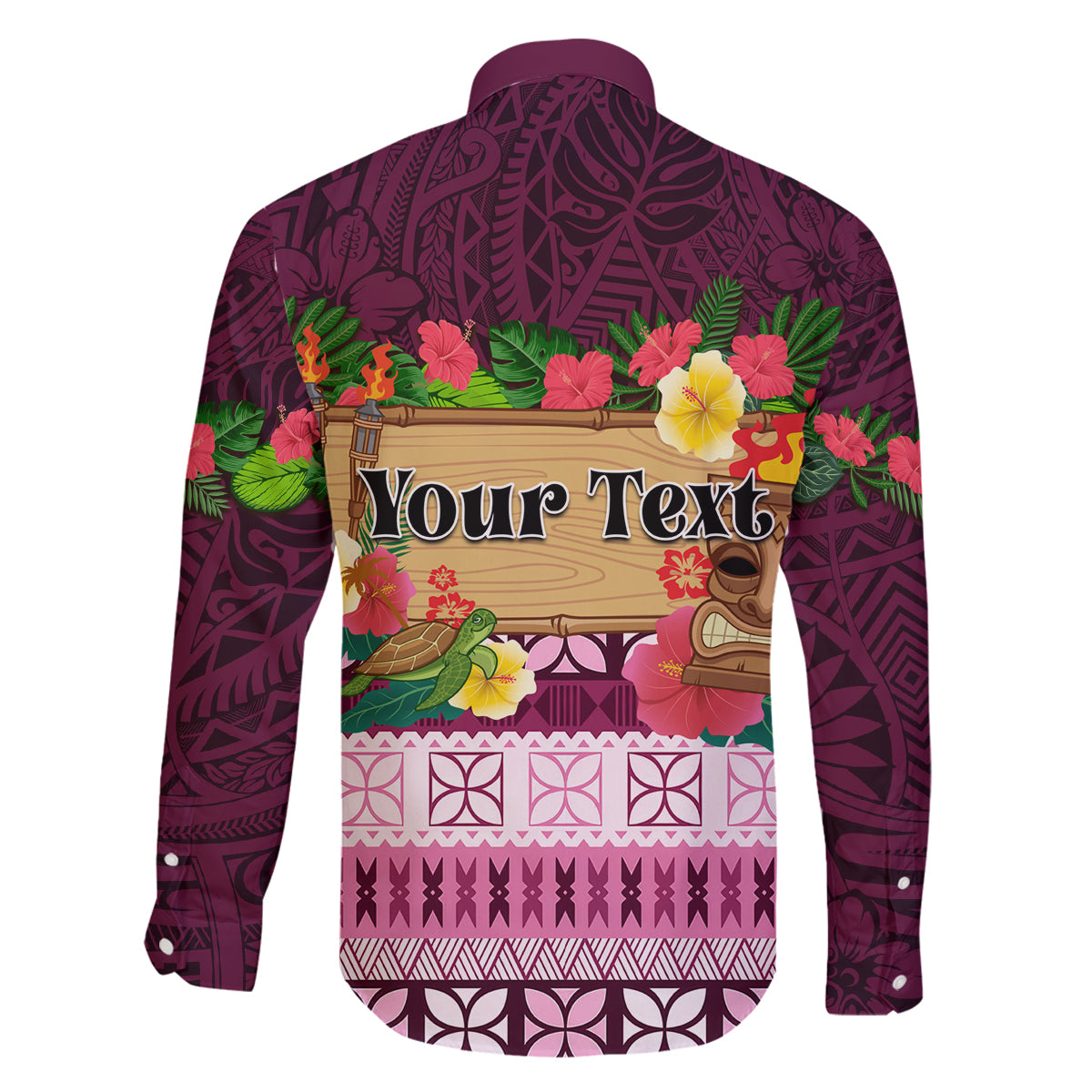 Pasifika Festival Auckland Family Matching Puletasi and Hawaiian Shirt Polynesian Tribal with Pacific Pattern Pink Color LT03 - Polynesian Pride