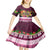 Pasifika Festival Auckland Kid Short Sleeve Dress Polynesian Tribal with Pacific Pattern Pink Color LT03 - Polynesian Pride