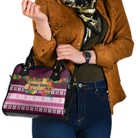 Pasifika Festival Auckland Shoulder Handbag Polynesian Tribal with Pacific Pattern Pink Color LT03 - Polynesian Pride